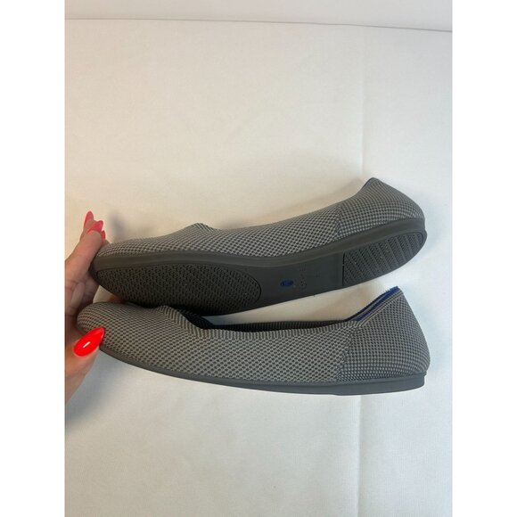 Rothy's Ballet Flats Grey Knit Size 9 Slip On Comfort Round Toe Ballerina Shoes - Picture 7 of 11